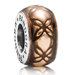 RETIRED Pandora Floral Vintage Silver Spacer